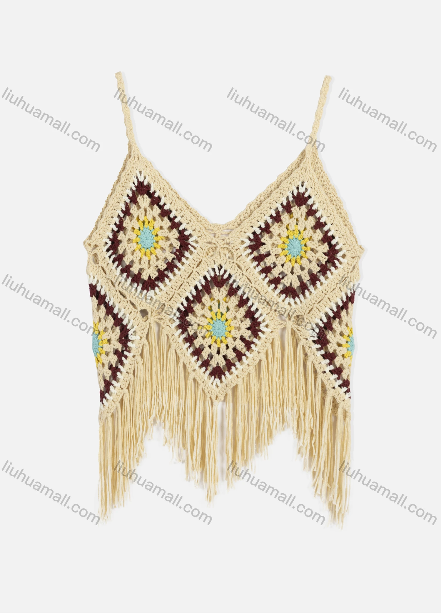 Wholesale Women's Casual Hollow Out Scarf Hem Cover Up Cami Top L2218# - Liuhuamall