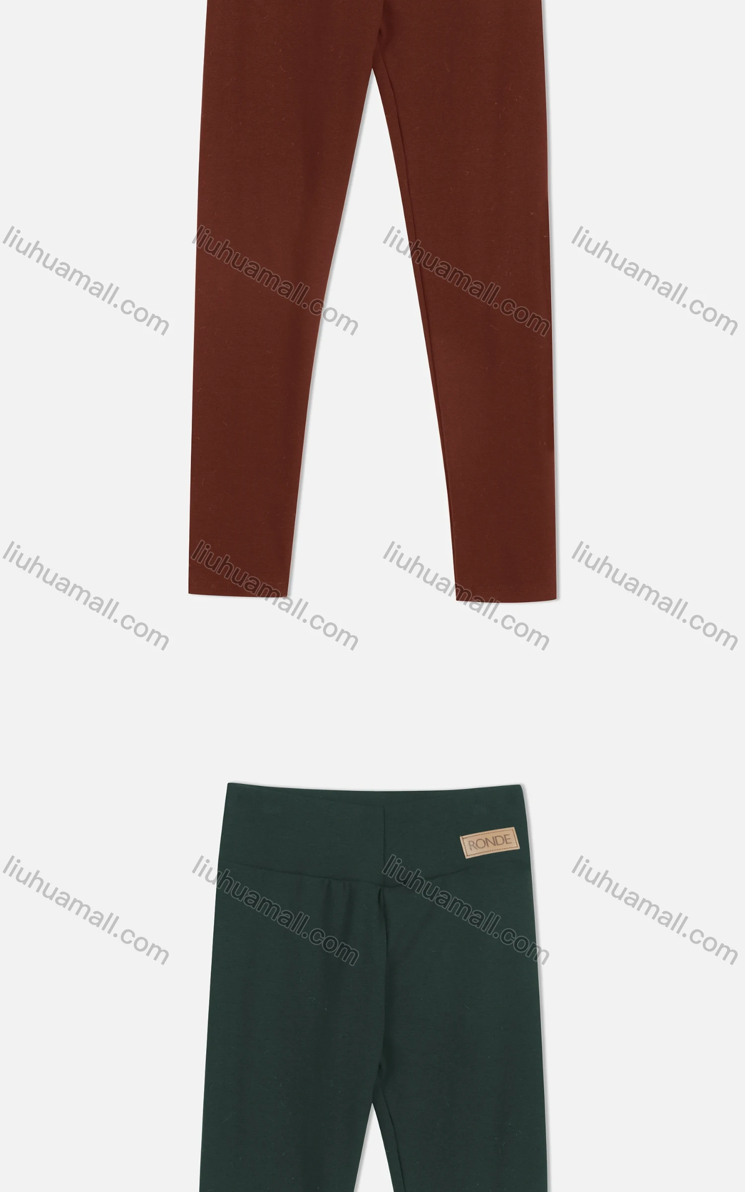 Wholesale Women's Athletic Plain High Waist Ankle Length Pants 1Y1A0892# - Liuhuamall