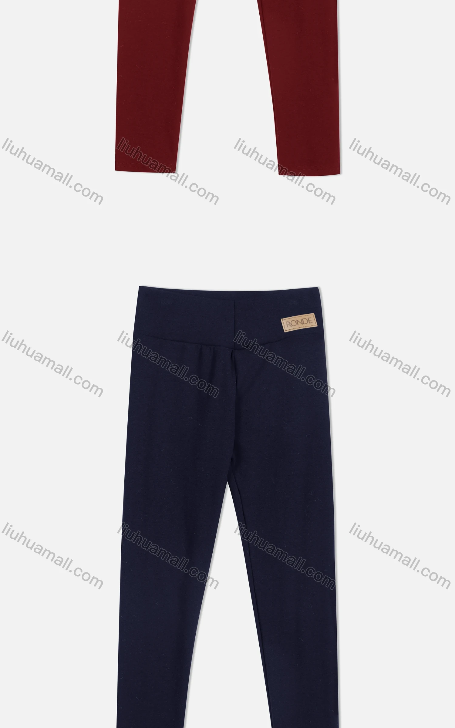 Wholesale Women's Athletic Plain High Waist Ankle Length Pants 1Y1A0892# - Liuhuamall