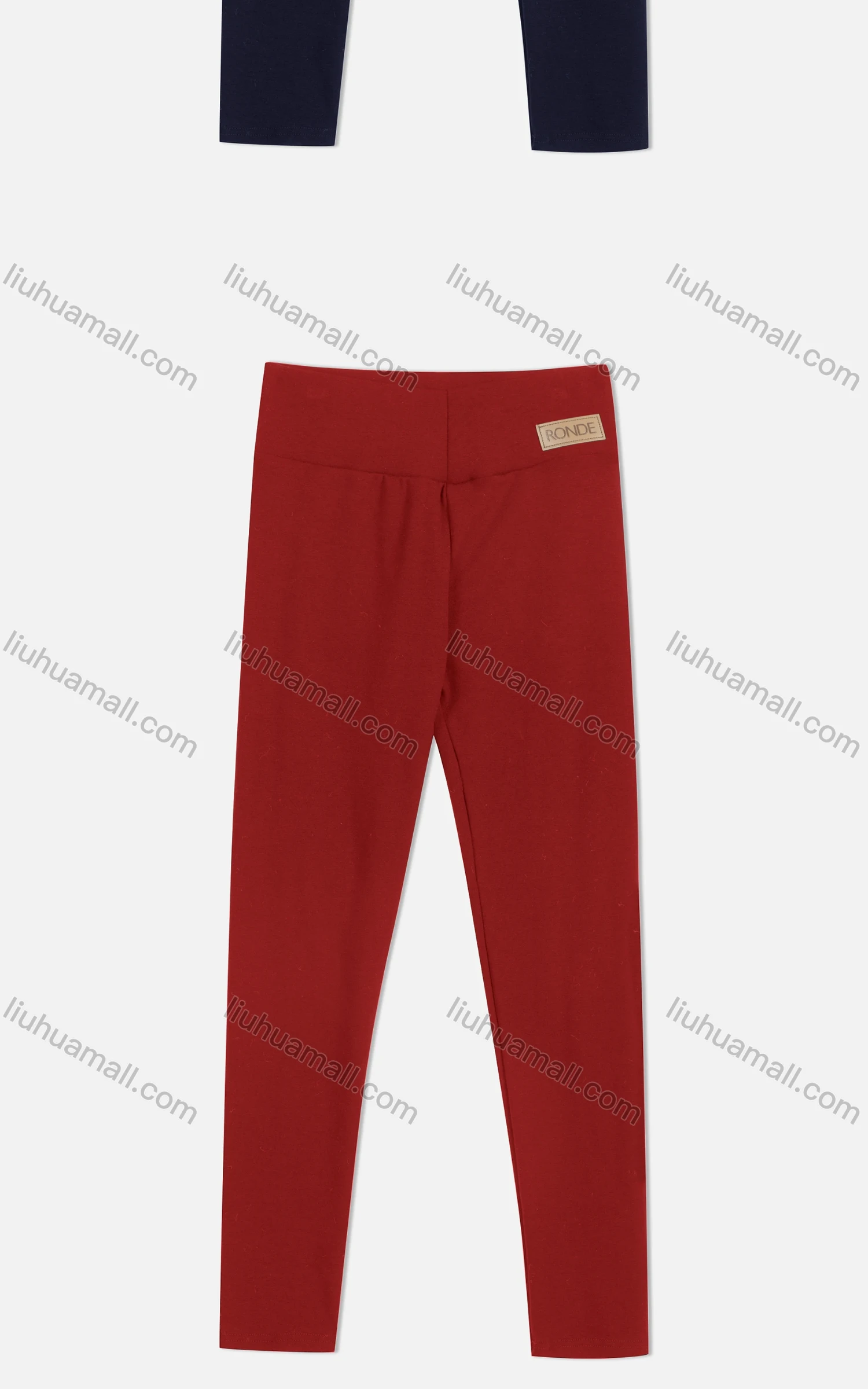 Wholesale Women's Athletic Plain High Waist Ankle Length Pants 1Y1A0892# - Liuhuamall