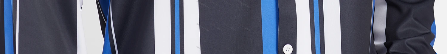 Wholesale Men's Casual Collared Long Sleeve Slim Fit Striped Shirt - Liuhuamall