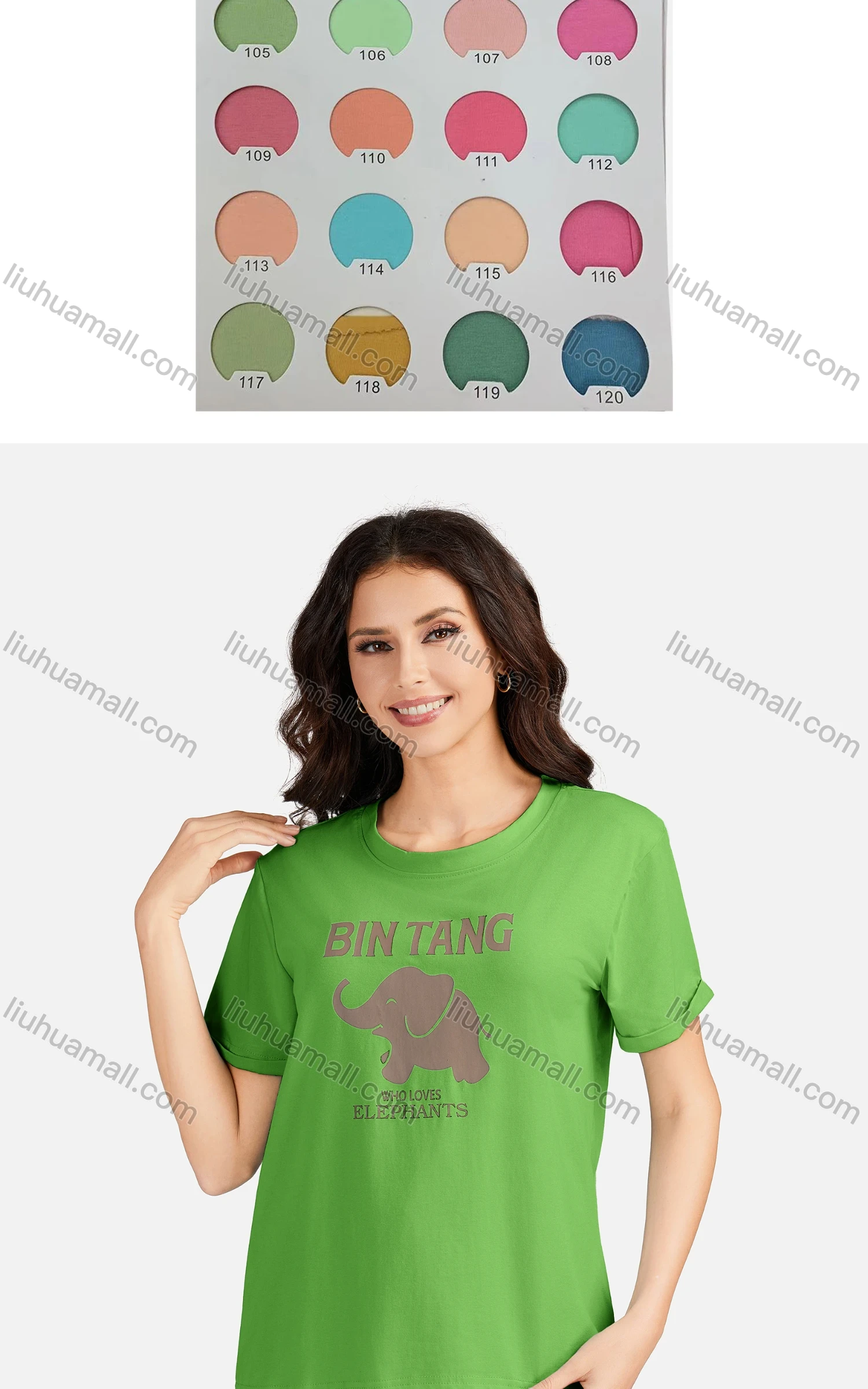 Wholesale Women's Casual Animal Letter Round Neck Short Sleeve T-shirt 3801# - Liuhuamall