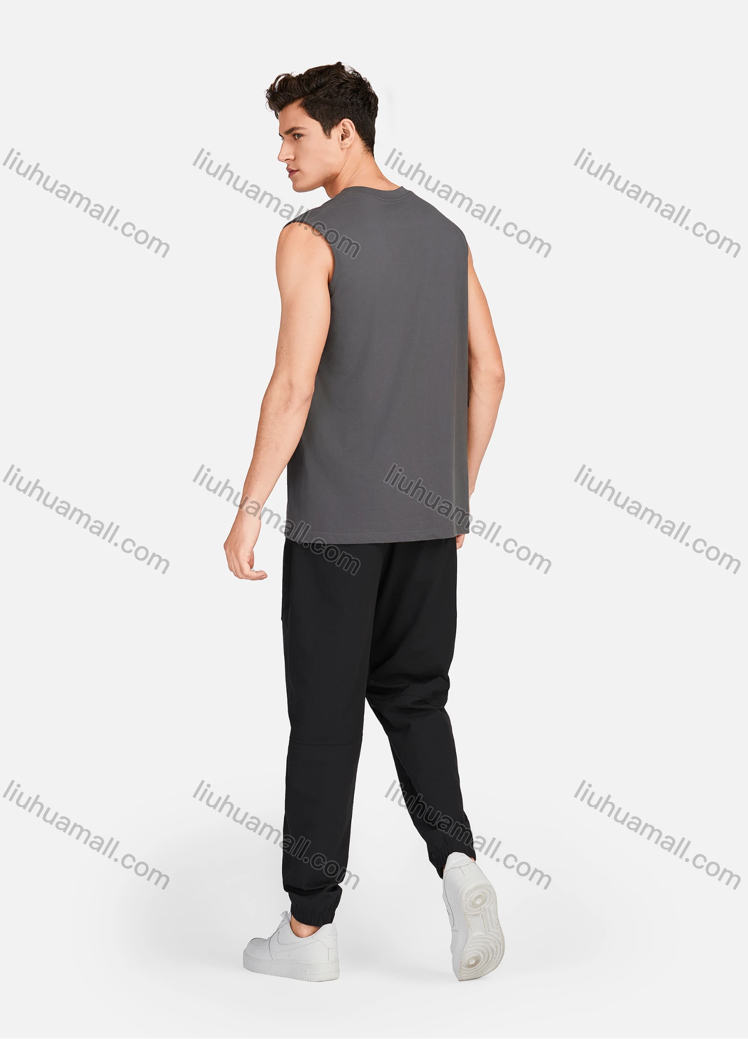 Wholesale Men's Casual Plain Drawstring Sporty Jogger Sweatpants B2001# - Liuhuamall