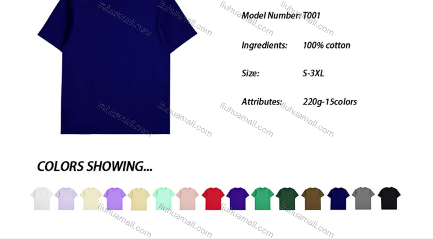 Wholesale Men's Casual Graphic Letter Print Round Neck Short Sleeve T-Shirts 17110# - Liuhuamall