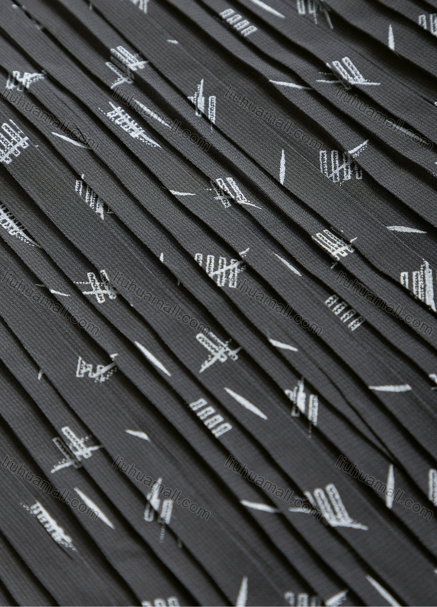 Wholesale Women's Casual Elastic Waist Pleated Allover Print Breathable Mesh Skirts - Liuhuamall