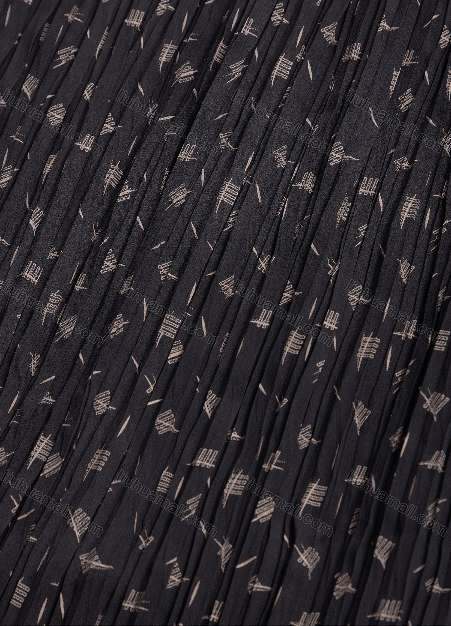 Wholesale Women's Casual Elastic Waist Pleated Allover Print Breathable Mesh Skirts - Liuhuamall