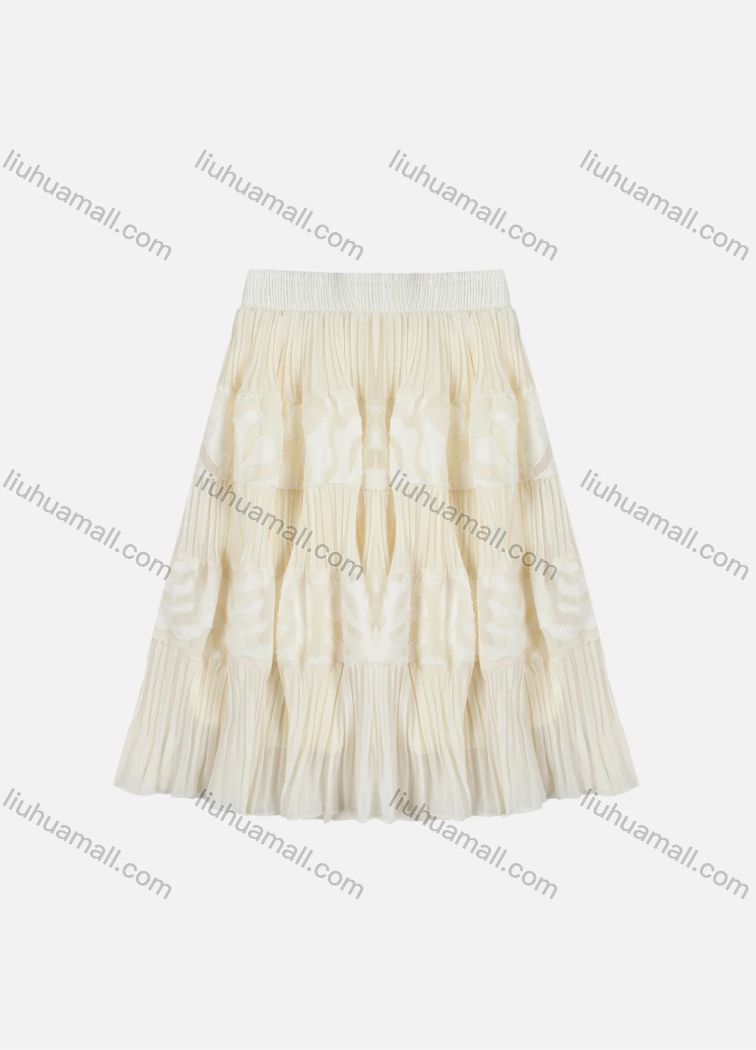 Wholesale Girls' Casual Elastic Waist Pleated Splicing Maxi Skirt - Liuhuamall