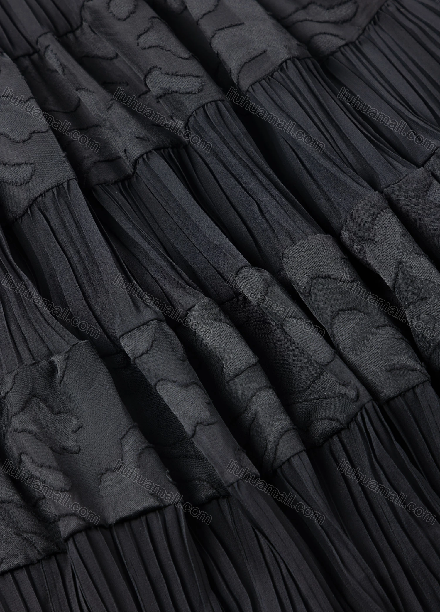 Wholesale Girls' Casual Elastic Waist Pleated Splicing Maxi Skirt - Liuhuamall