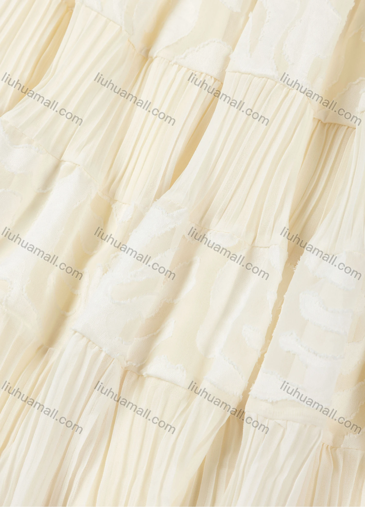 Wholesale Girls' Casual Elastic Waist Pleated Splicing Maxi Skirt - Liuhuamall