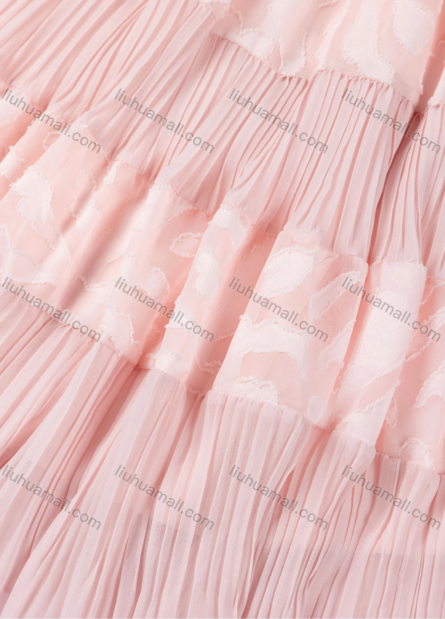 Wholesale Girls' Casual Elastic Waist Pleated Splicing Maxi Skirt - Liuhuamall