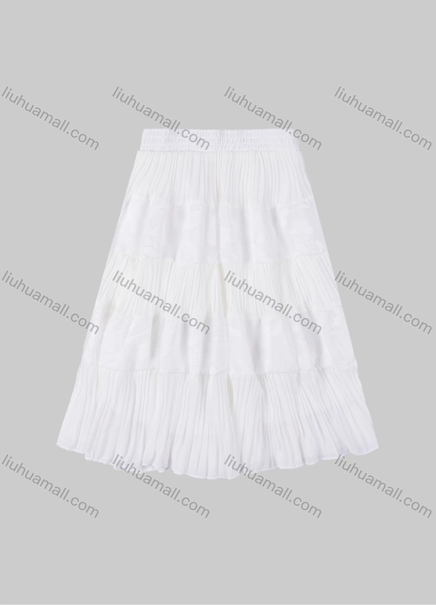 Wholesale Girls' Casual Elastic Waist Pleated Splicing Maxi Skirt - Liuhuamall