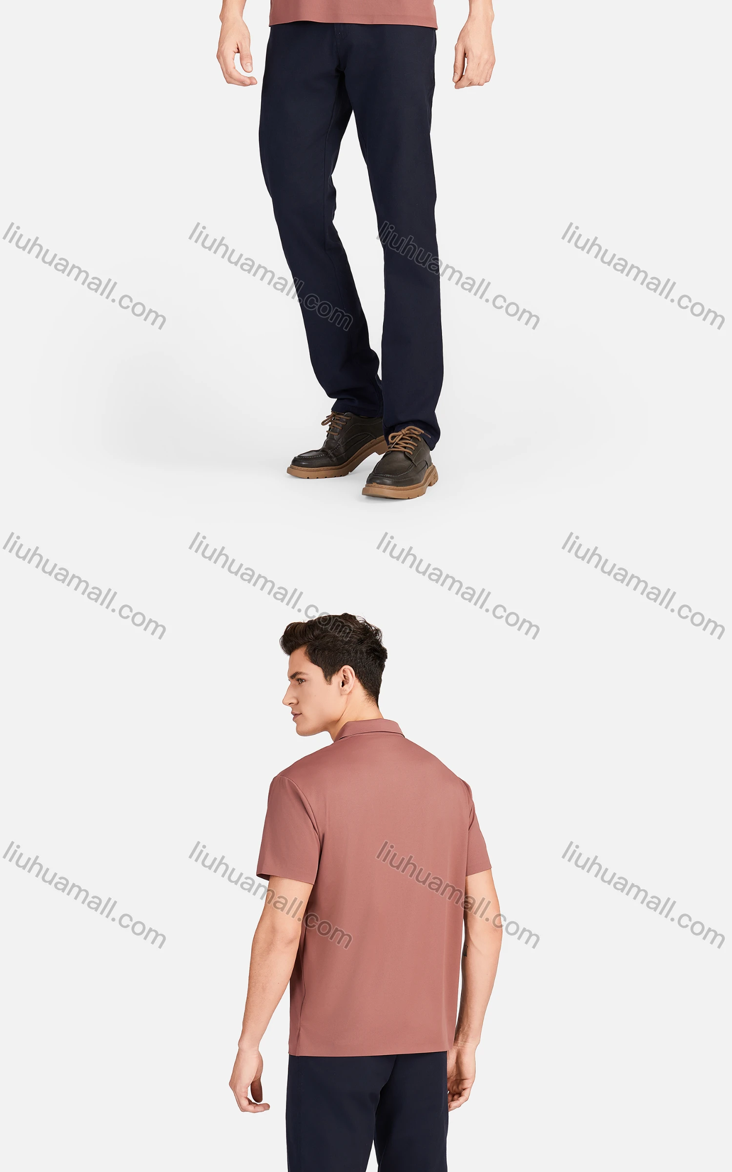 Wholesale Men's Casual Breathable Collared Short Sleeve Plain Polo Shirt 3226# - Liuhuamall