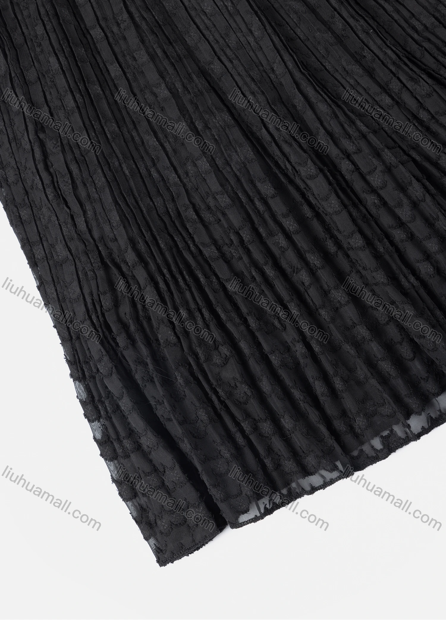 Wholesale Girls' Casual Elastic Waist Plain Pleated Splicing Maxi Skirt - Liuhuamall