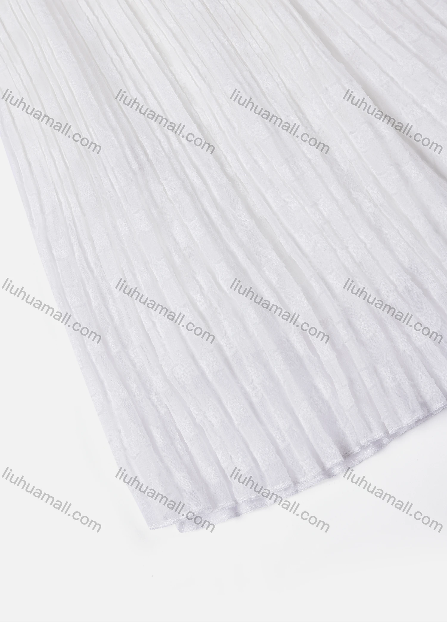 Wholesale Girls' Casual Elastic Waist Plain Pleated Splicing Maxi Skirt - Liuhuamall