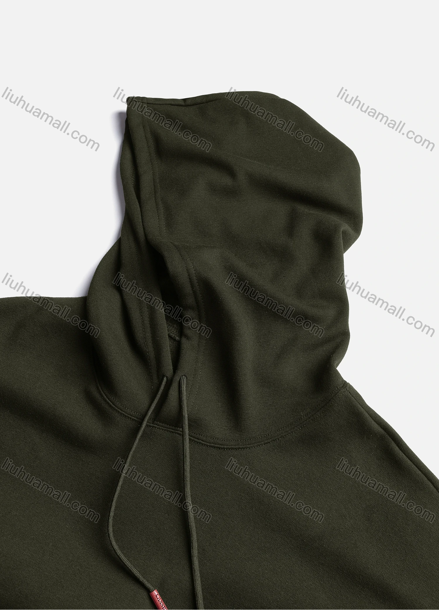 Wholesale Men's Casual Plain Kangaroo Pocket Thermal Drawstring Hoodie M1006# - Liuhuamall