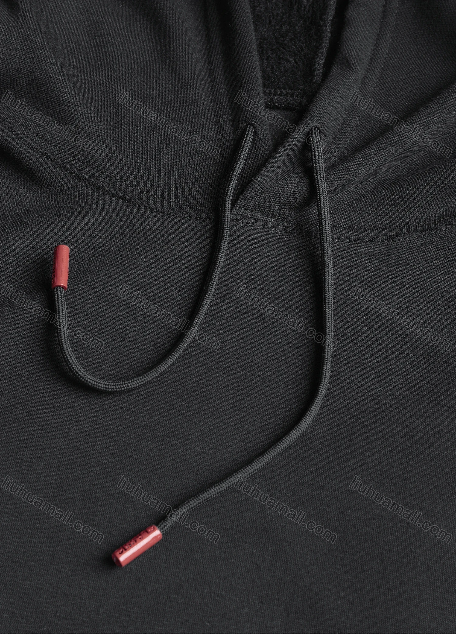 Wholesale Men's Casual Plain Kangaroo Pocket Thermal Drawstring Hoodie M1006# - Liuhuamall