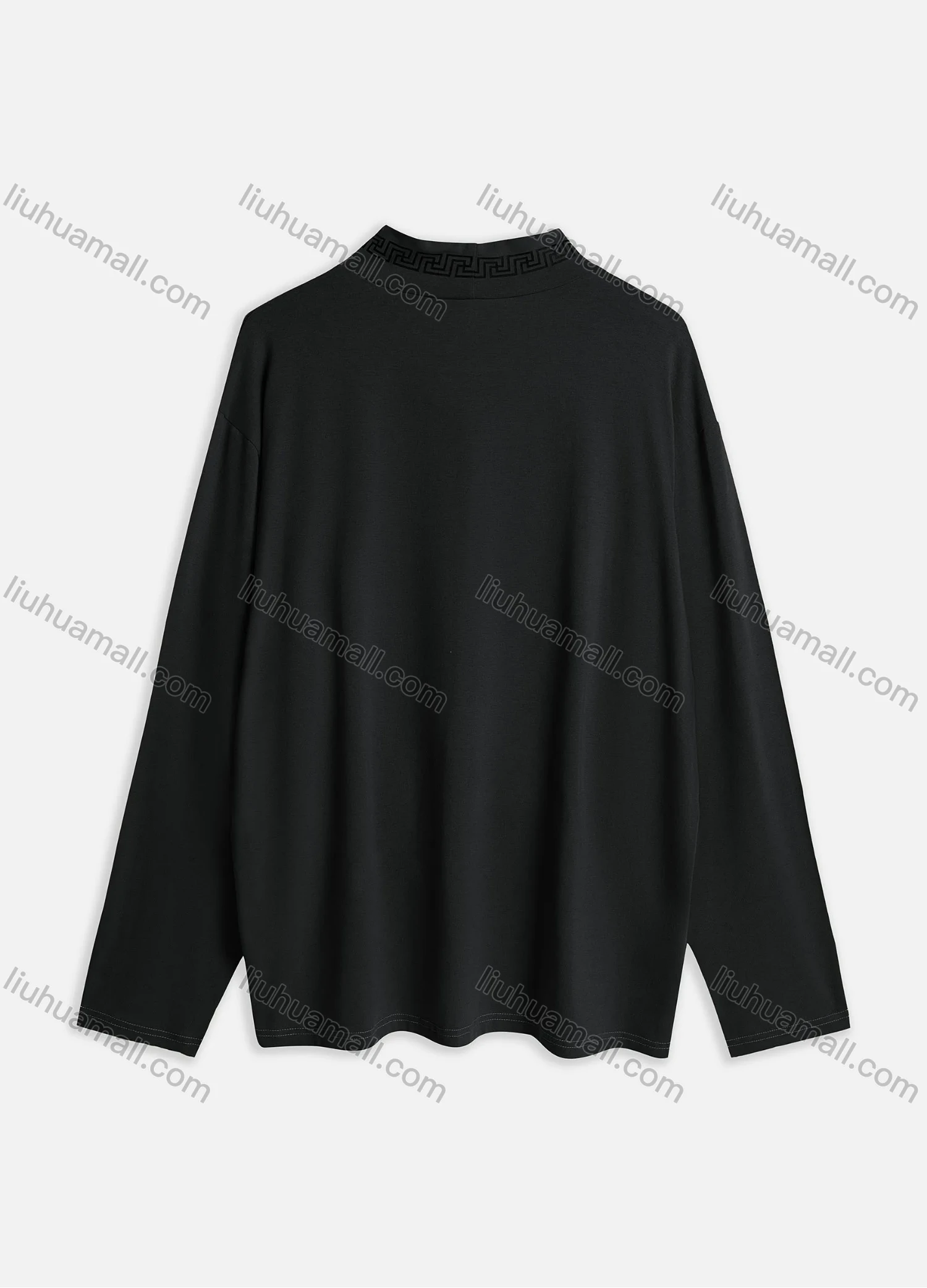 Wholesale Men's Casual Plain Mock Neck Long Sleeve T-shirts M1007# - Liuhuamall