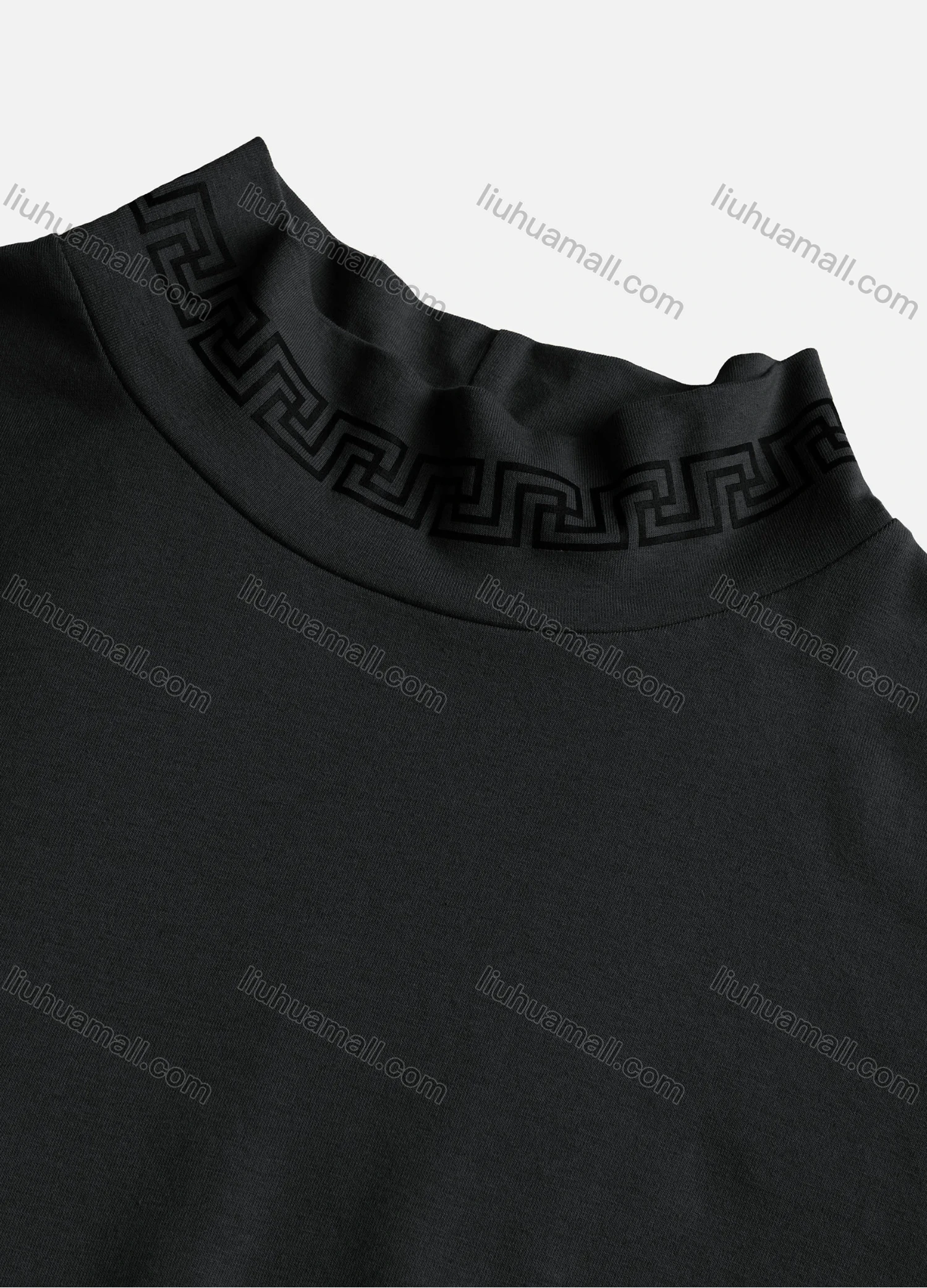 Wholesale Men's Casual Plain Mock Neck Long Sleeve T-shirts M1007# - Liuhuamall