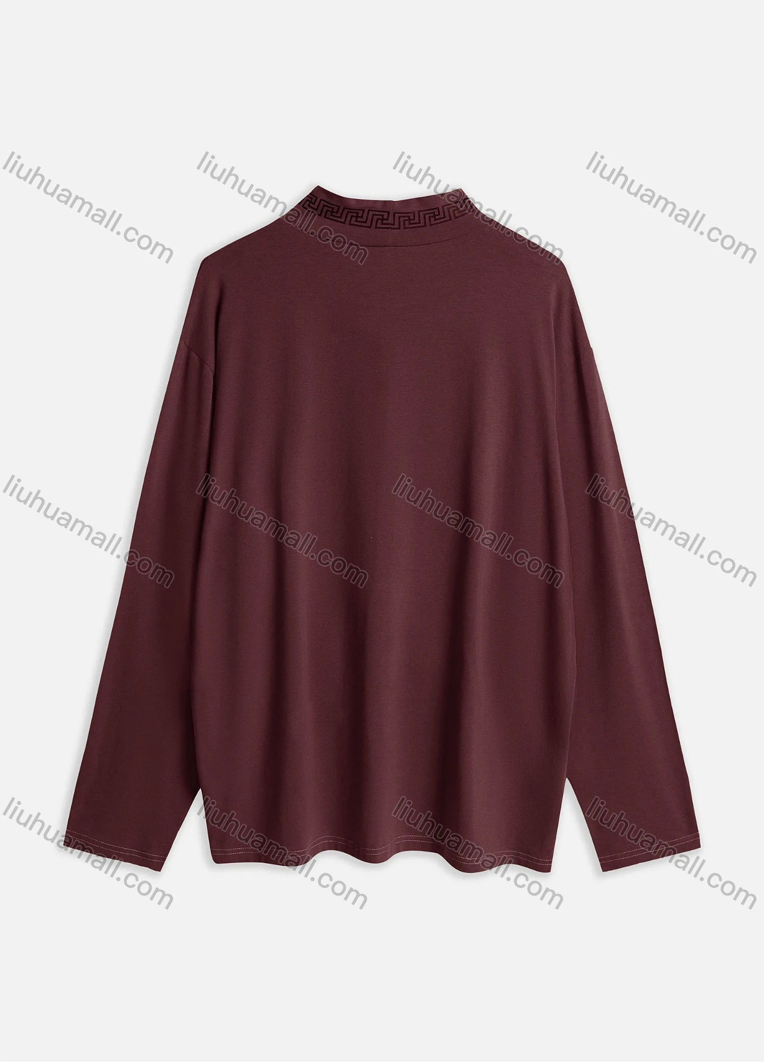 Wholesale Men's Casual Plain Mock Neck Long Sleeve T-shirts M1007# - Liuhuamall