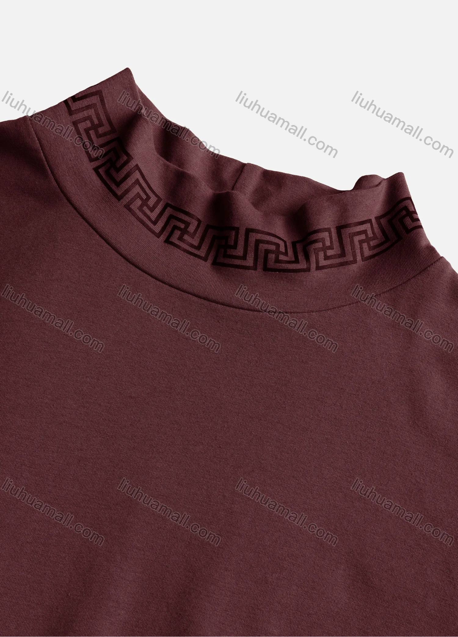 Wholesale Men's Casual Plain Mock Neck Long Sleeve T-shirts M1007# - Liuhuamall