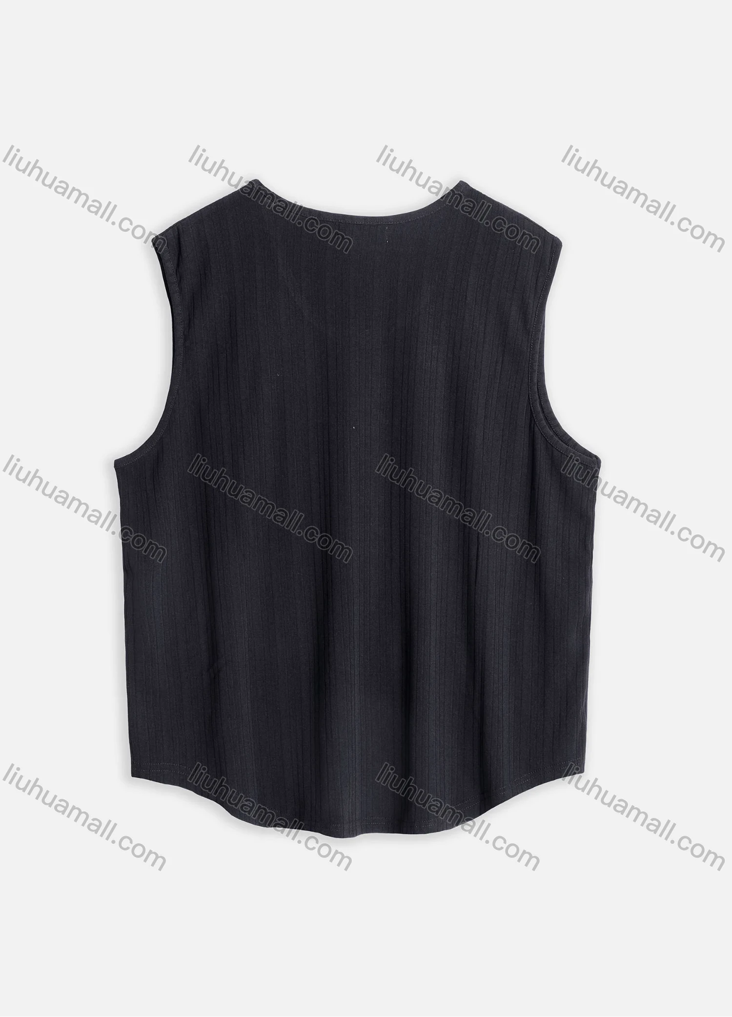 Wholesale Men's Casual Plain Round Neck Patch Pocket Sleeveless Tank Tops M1008# - Liuhuamall