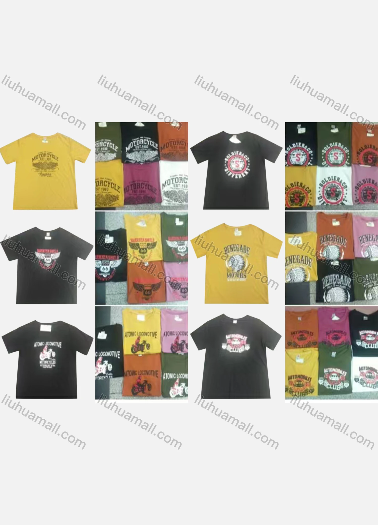 Wholesale Men's Casual Crew Neck Short Sleeve Letter Graphic T-shirt - Liuhuamall