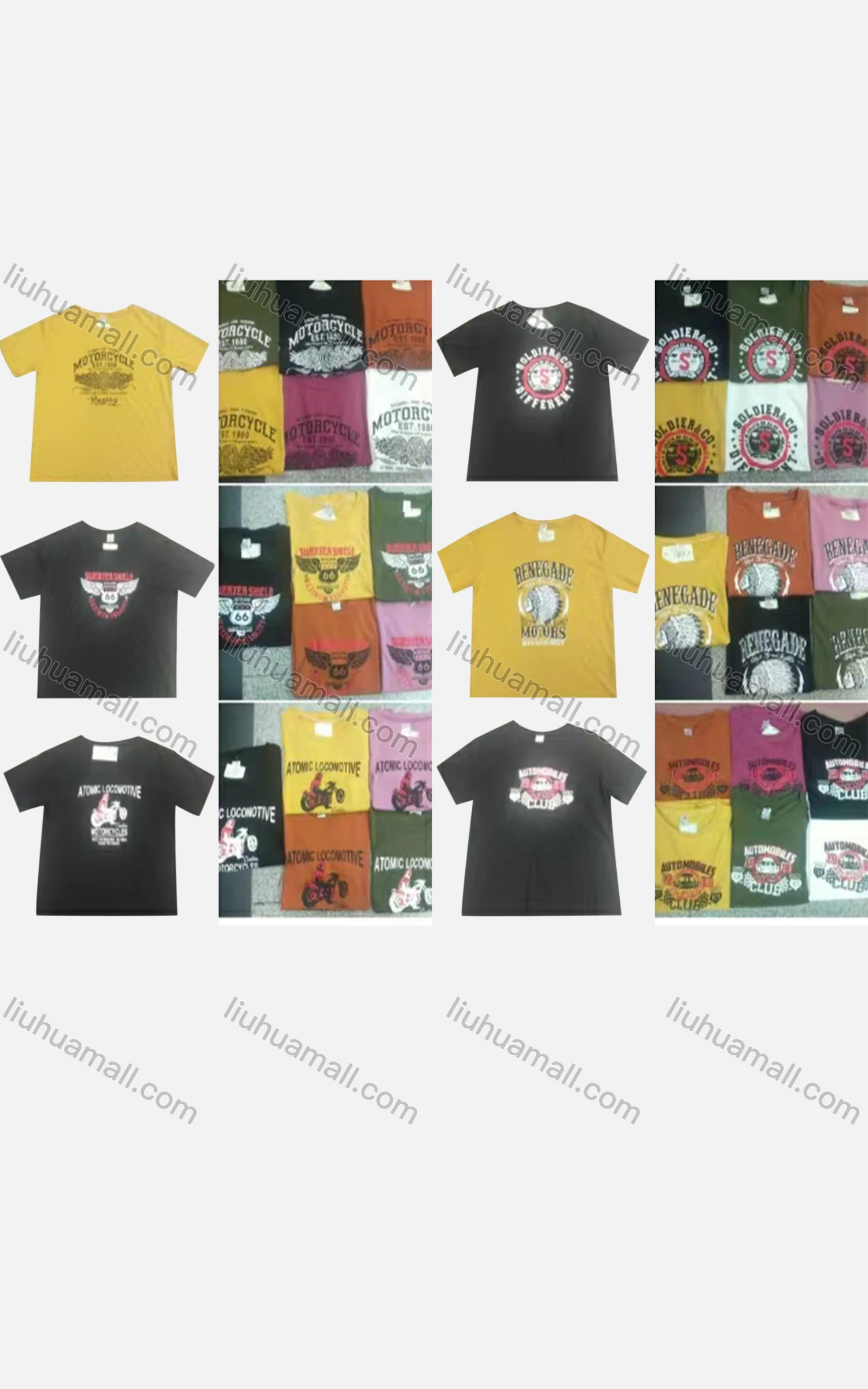 Wholesale Men's Casual Short Sleeve Crew Neck Letter Graphic T-shirt - Liuhuamall