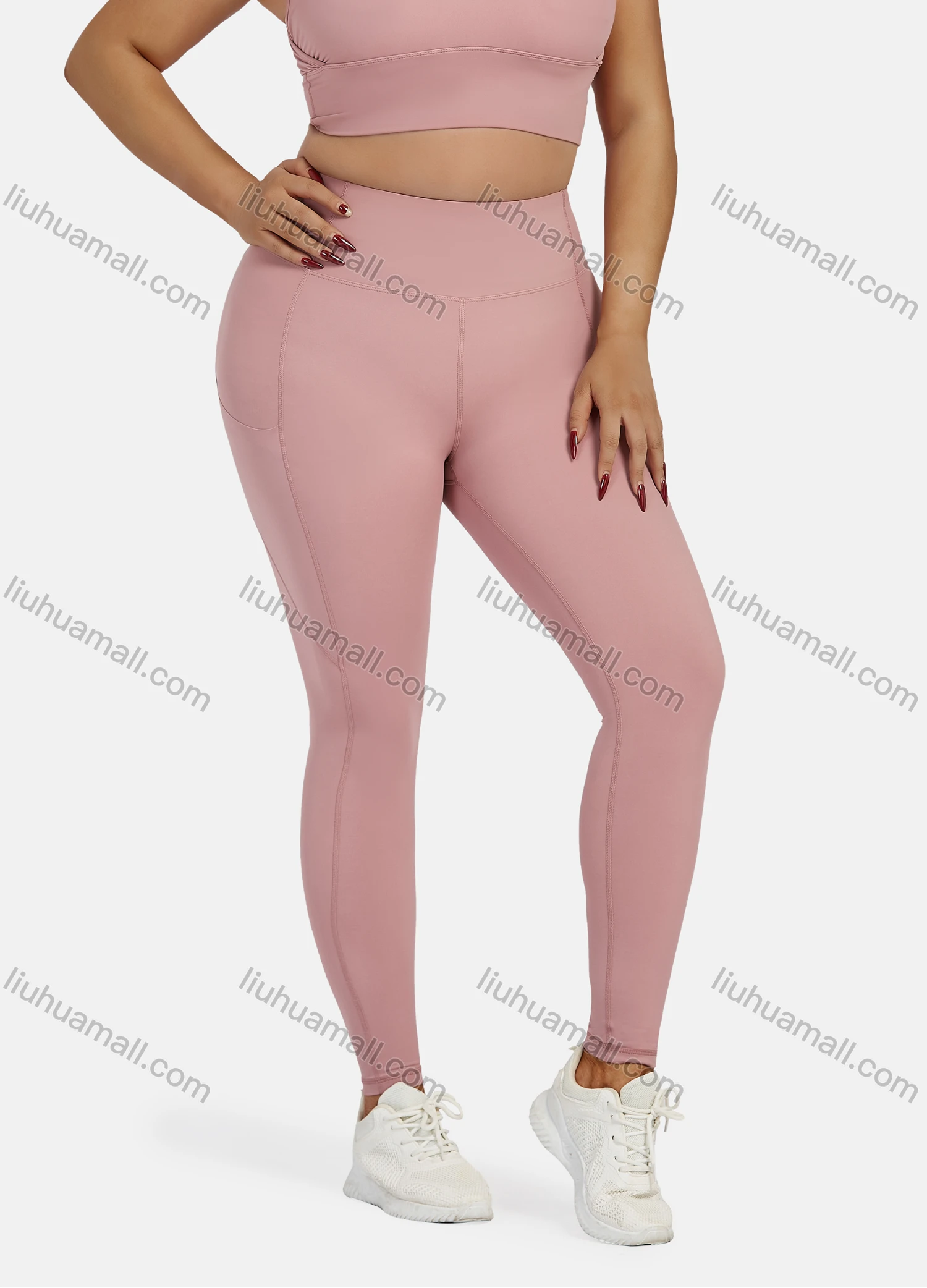 Wholesale Women's Athletic Plain Bralettes & High Waist Hip Lifting Leggings 2 Piece Sports Yoga Set SP170# - Liuhuamall