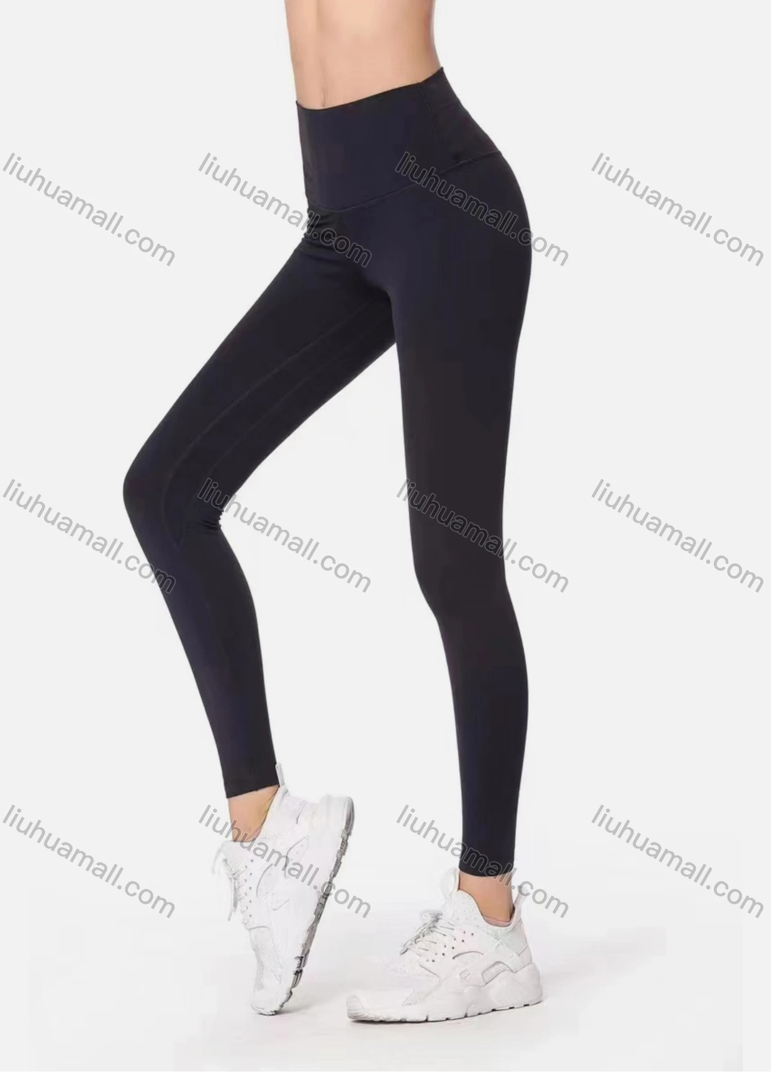 Wholesale Women's Sporty Plain High Waist Hip Lifting Legging - Liuhuamall