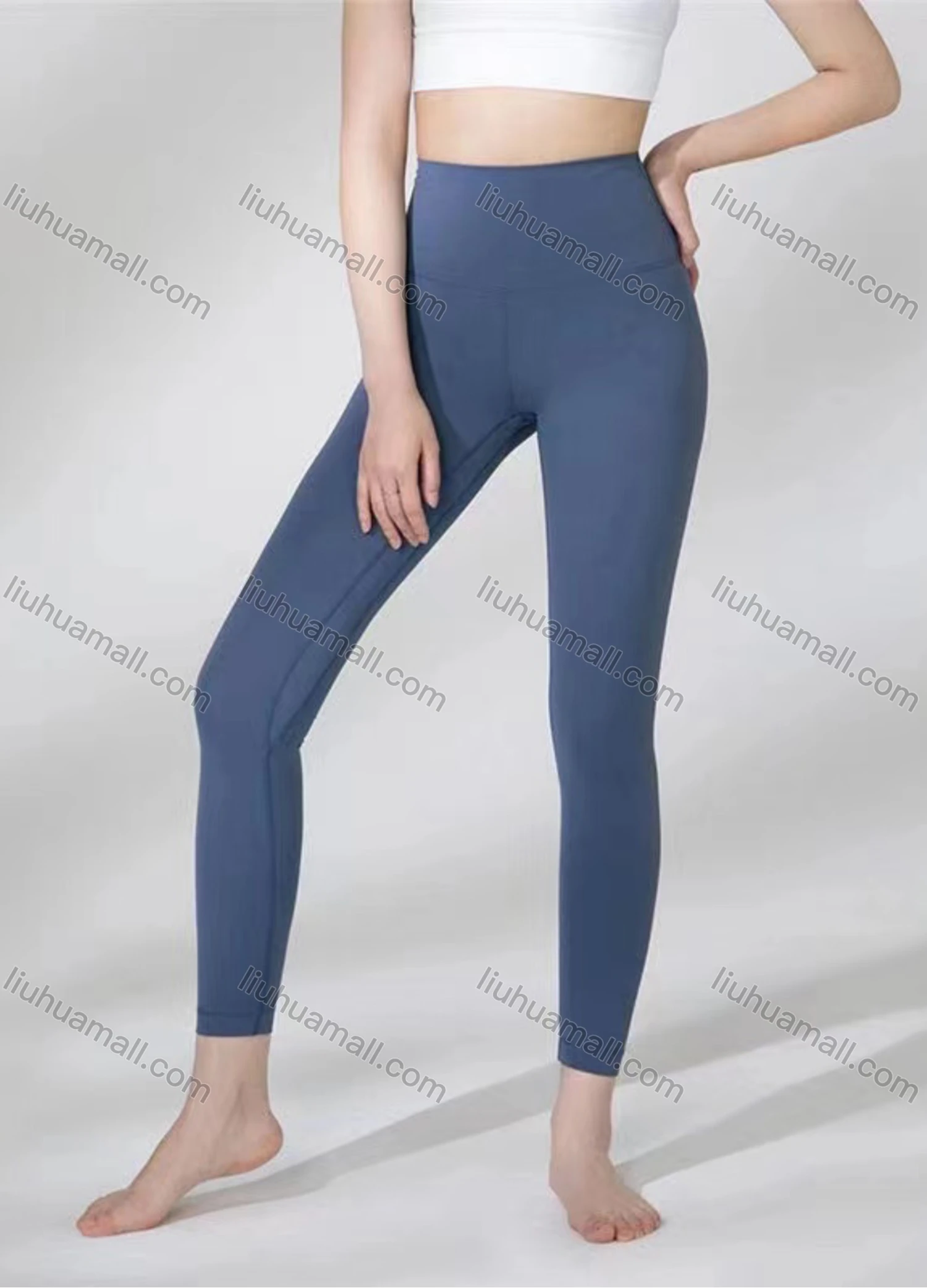 Wholesale Women's Sporty Plain High Waist Hip Lifting Legging - Liuhuamall