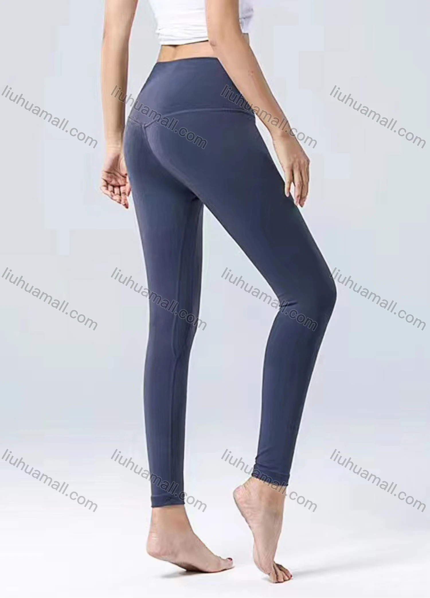 Wholesale Women's Sporty Plain High Waist Hip Lifting Legging - Liuhuamall