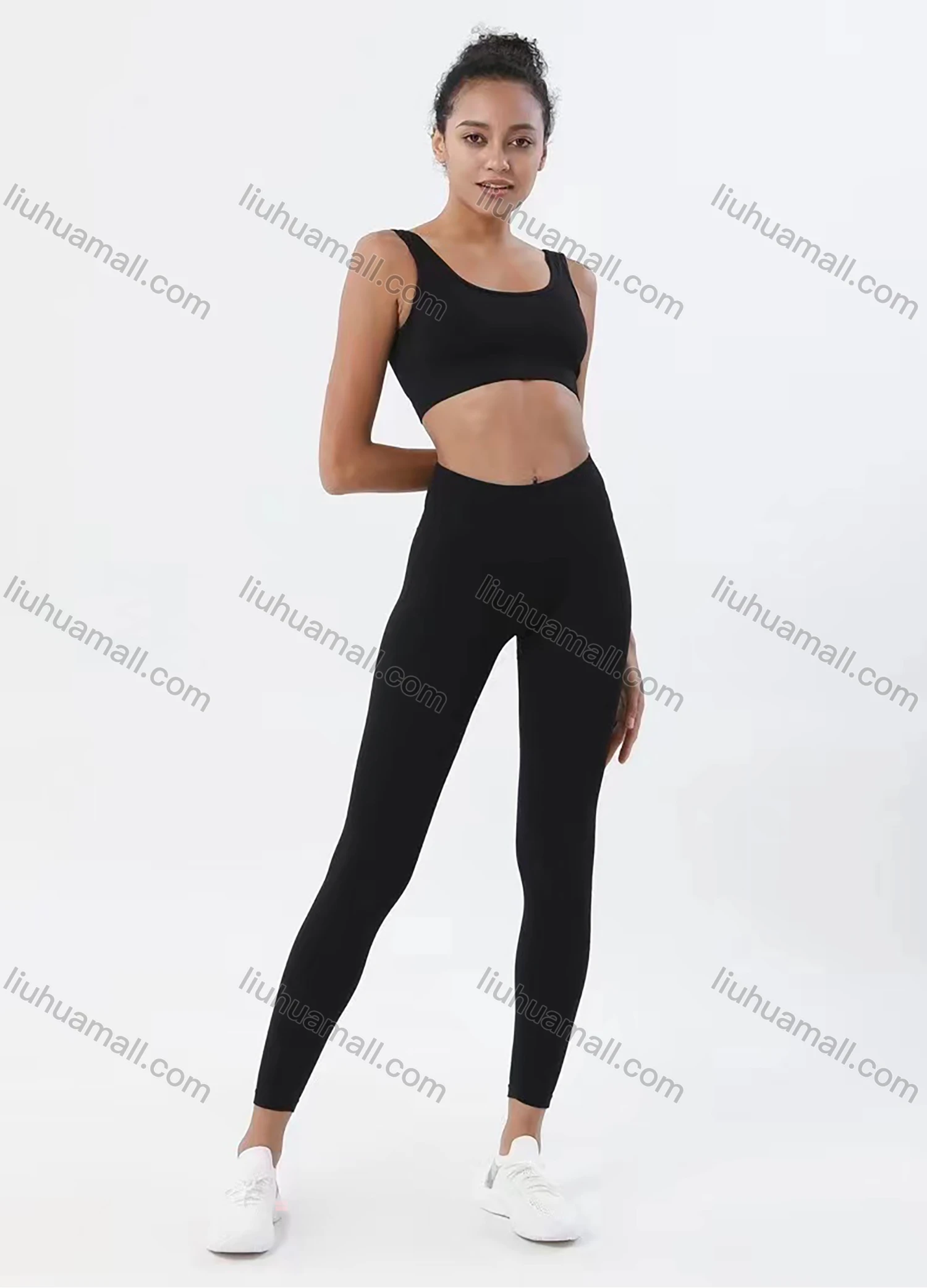 Wholesale Women's Seamless Smooth Bra and Yoga Pants Set - Liuhuamall