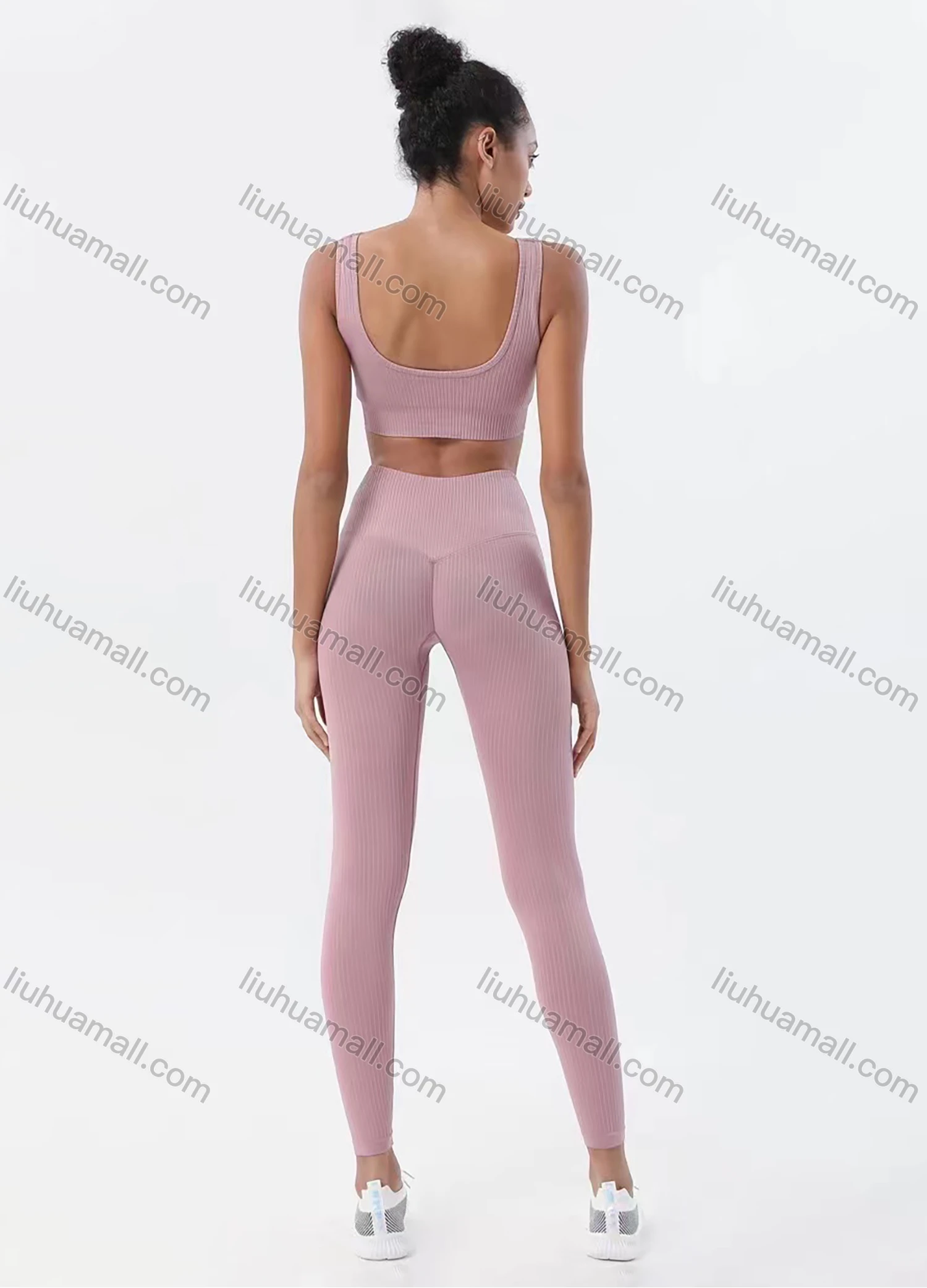 Wholesale Women's Seamless Smooth Bra and Yoga Pants Set - Liuhuamall