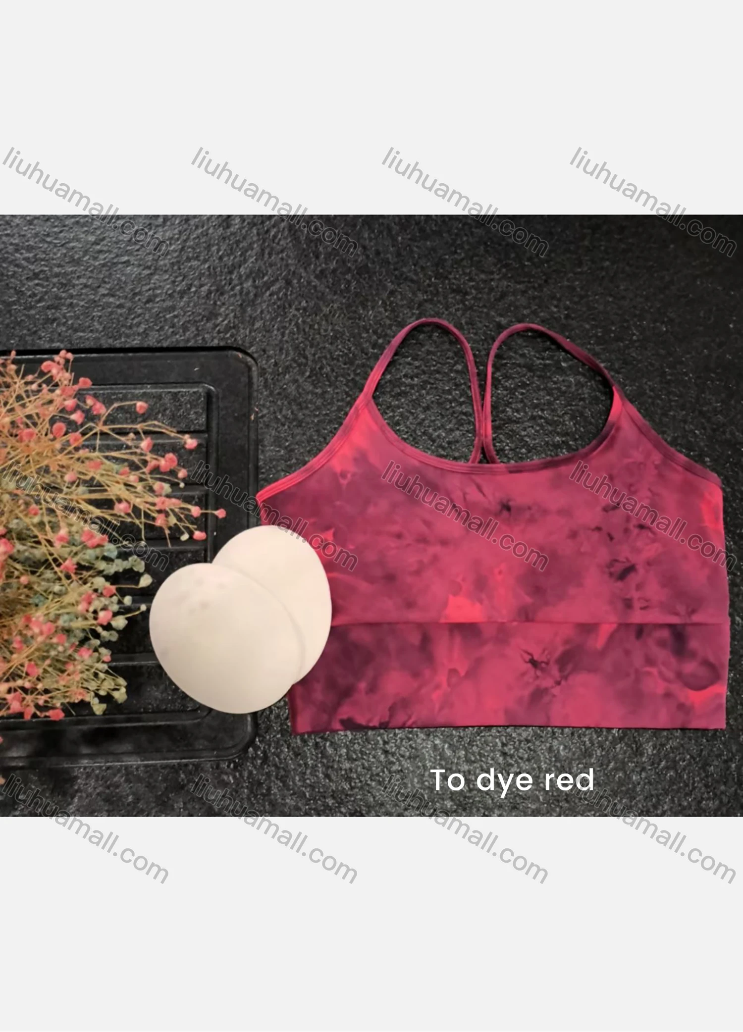 Wholesale Women's Racerback Sport Tie Dye Pads Bra Fitness Active Tank Tops - Liuhuamall