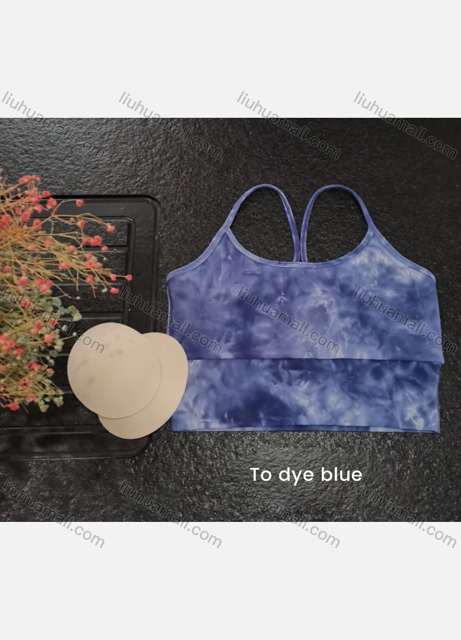 Wholesale Women's Racerback Sport Tie Dye Pads Bra Fitness Active Tank Tops - Liuhuamall