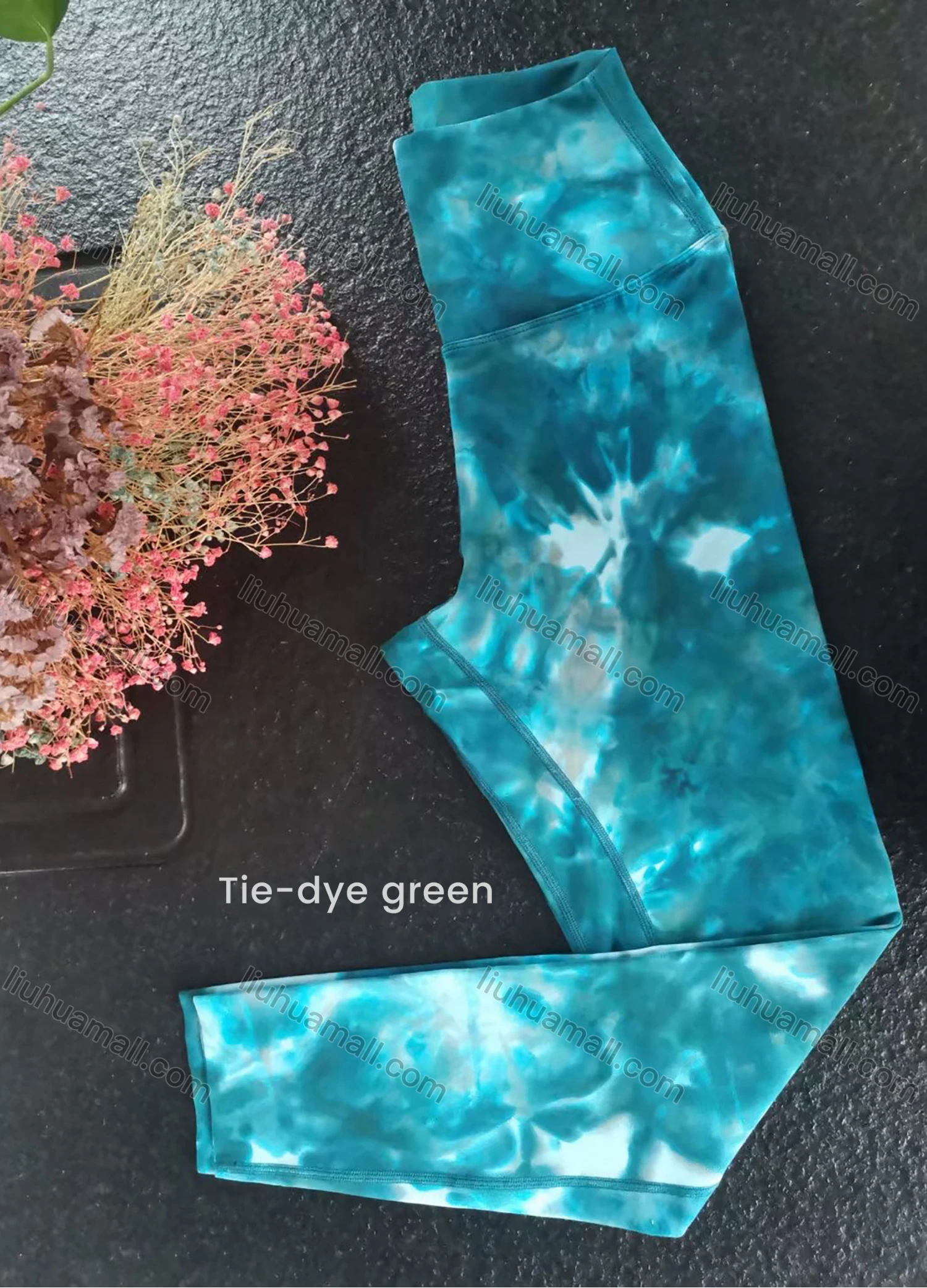 Wholesale Women's Tie Dye Seamless Leggings High Waist Yoga Pants - Liuhuamall