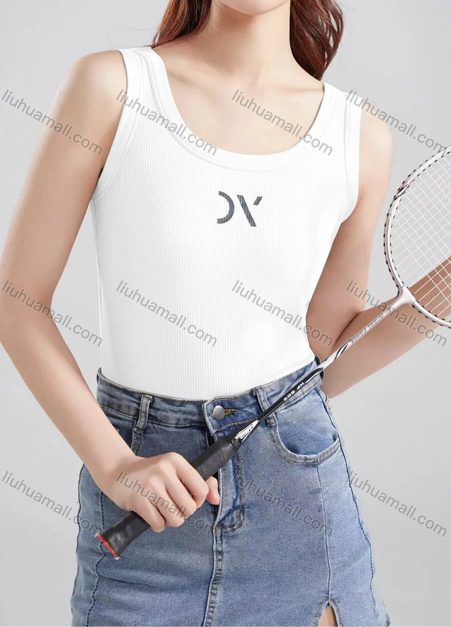 Wholesale Women's Casual Plain Scoop Neck Tank Top B899# - Liuhuamall