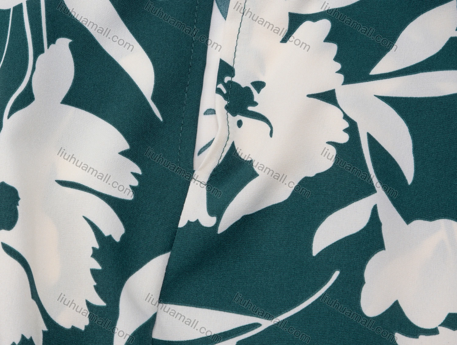 Wholesale Women's Casual Mock Neck Long Sleeve Pleated Floral Print Dress With Belt 7635# - Liuhuamall