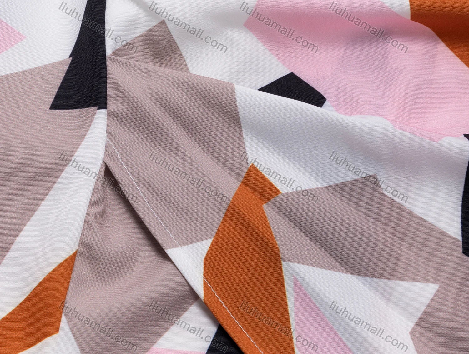 Wholesale Women's Casual Crew Neck Long Sleeve Wrap Hem Colorblock Dress 7705# - Liuhuamall