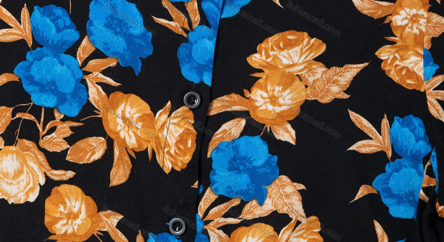 Wholesale Women's Vintage Long Sleeve Floral Pattern Collared Button Down Shirt 23078# - Liuhuamall