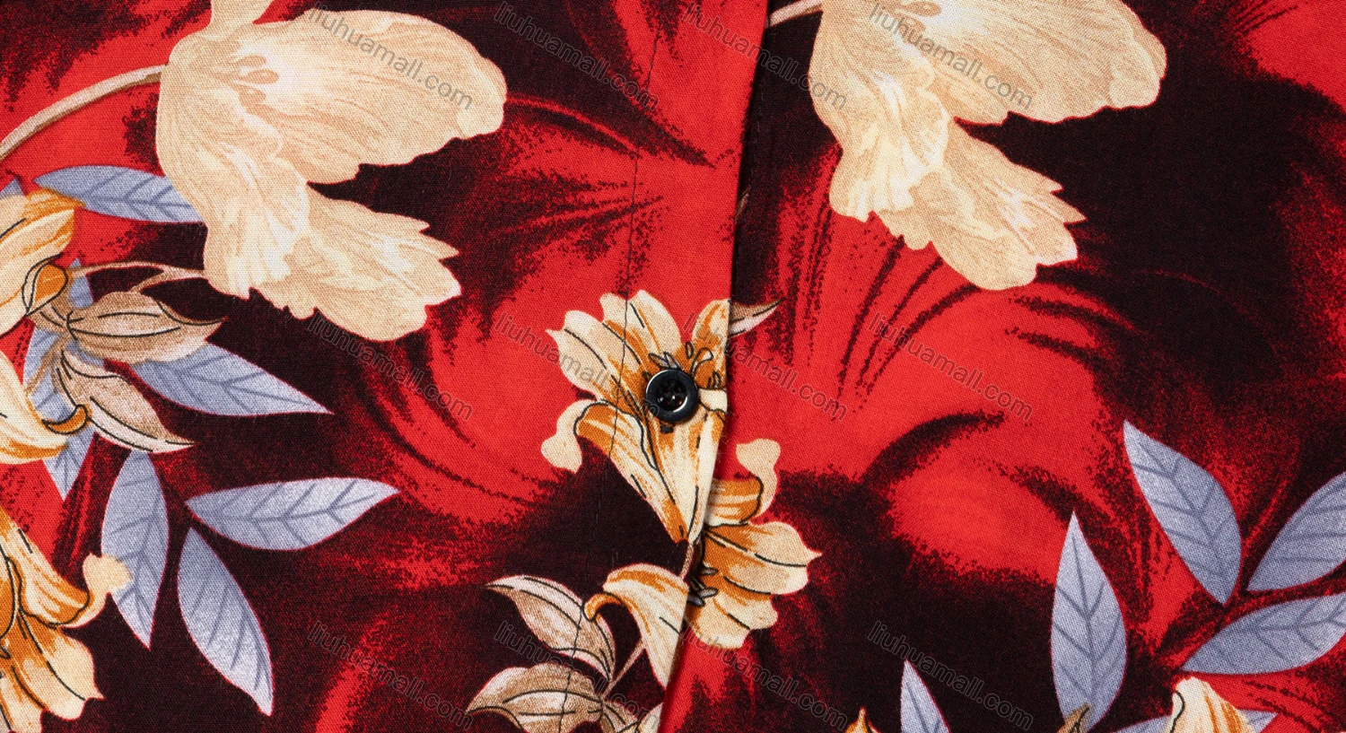 Wholesale Women's Vintage Long Sleeve Floral Pattern Collared Button Down Shirt 23066# - Liuhuamall