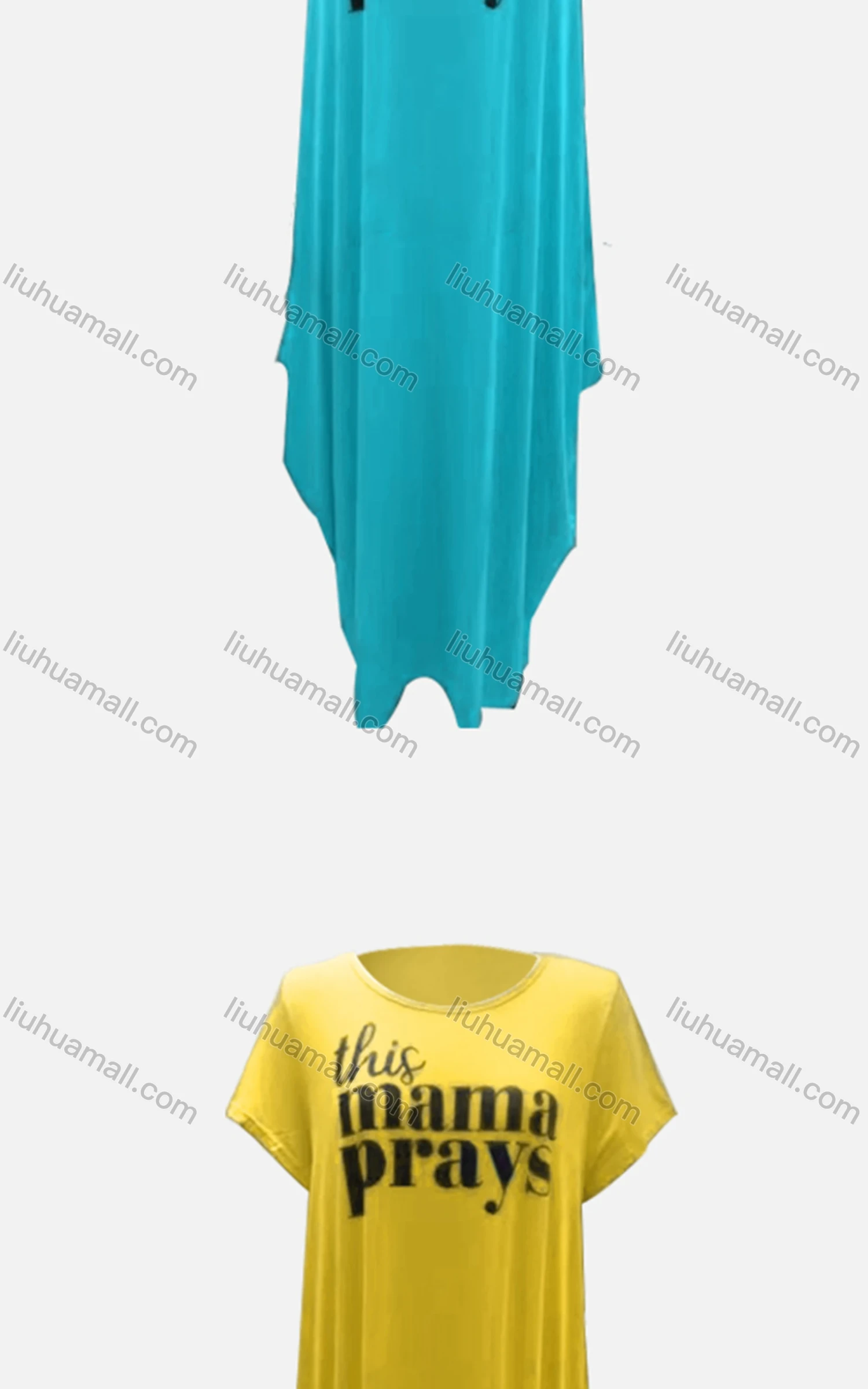 Wholesale Women's African Plus Size Letter Crew Neck Short Sleeve Pockets Loose Fit Dress 8807# - Liuhuamall