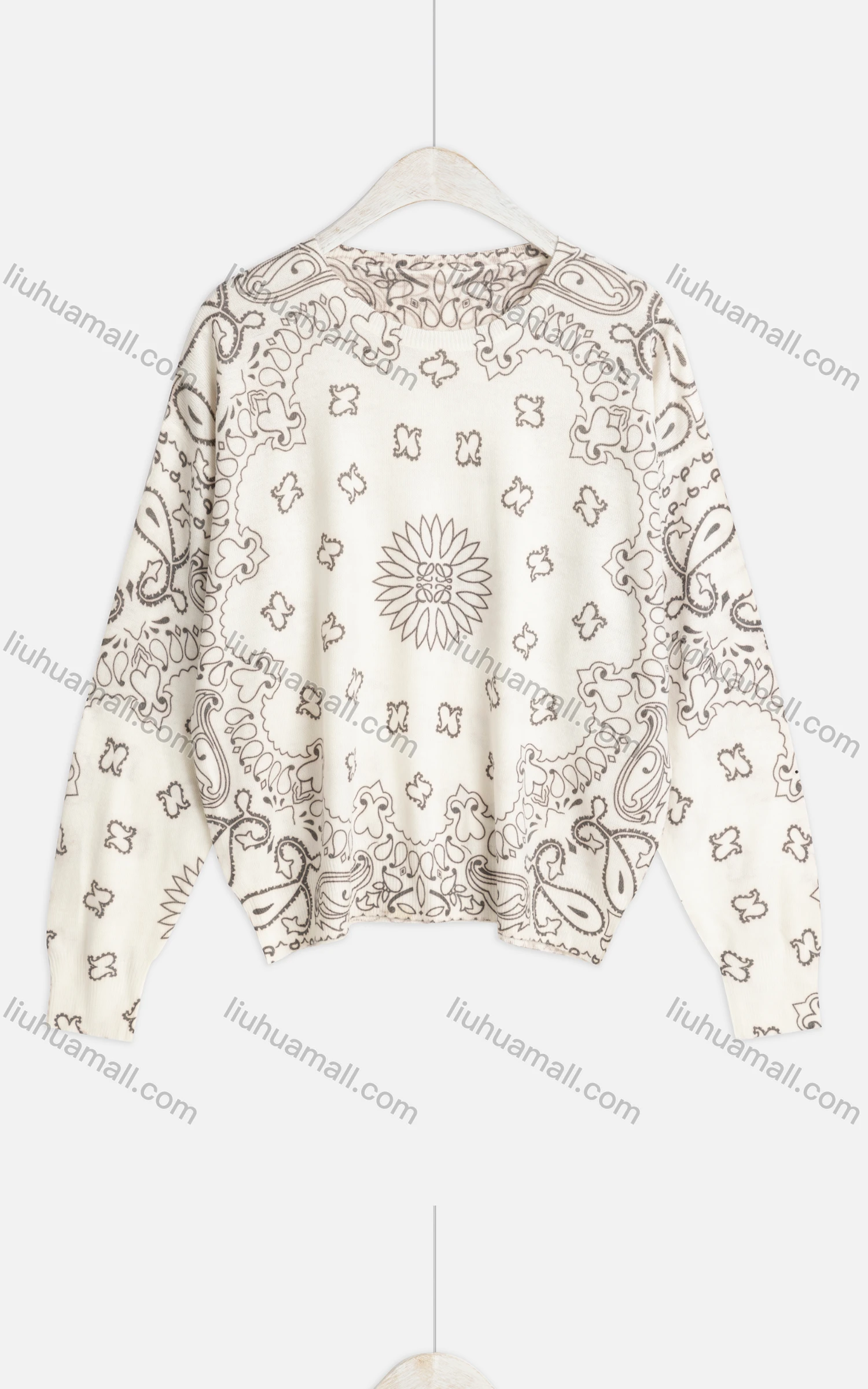 Wholesale Women's Casual Crew Neck Long Sleeve Knit Sweater A509#-1 - Liuhuamall