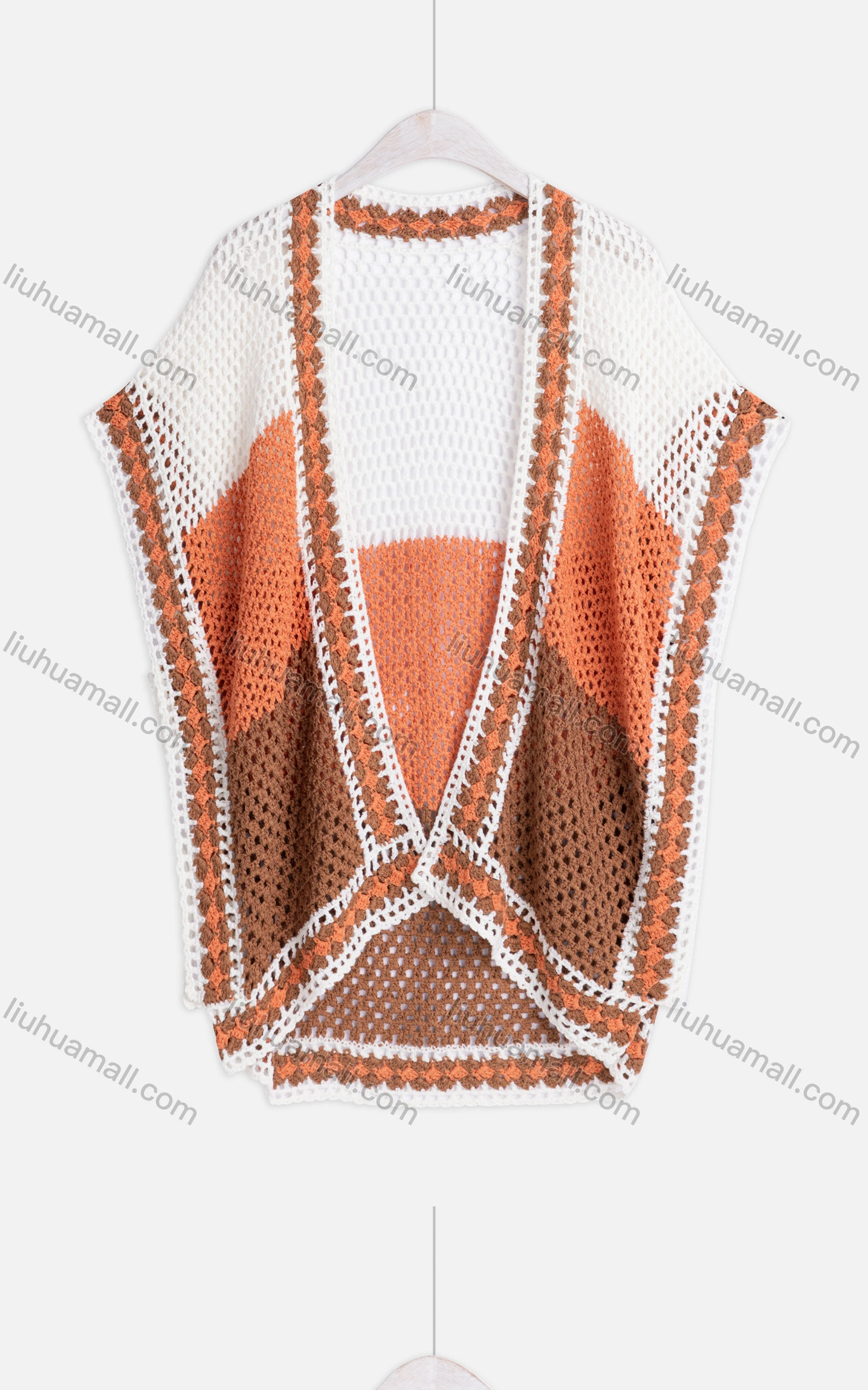 Wholesale Women's Casual Bat Sleeve Hollow Out Knit Cover Up Cardigan A521# - Liuhuamall