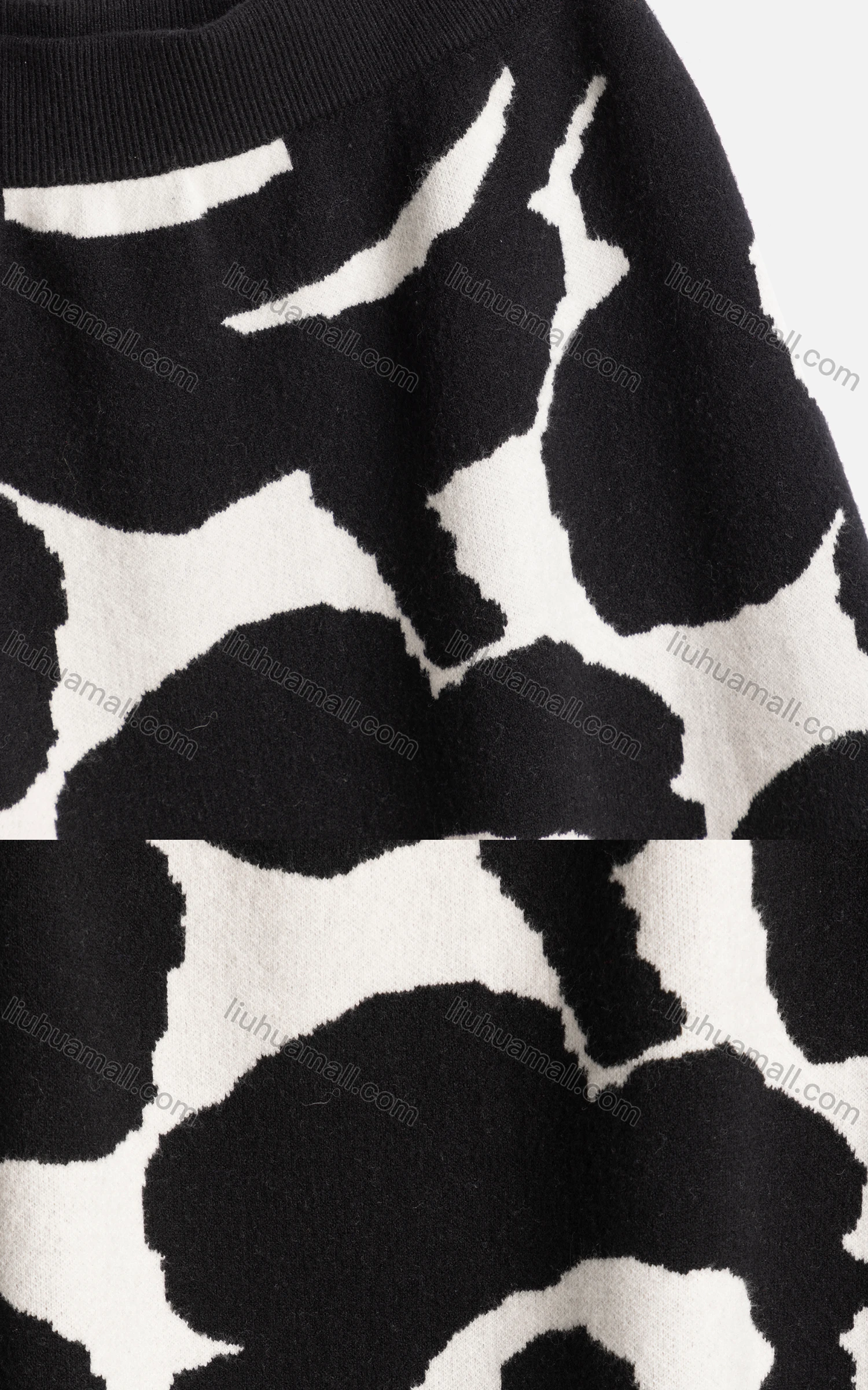 Wholesale Women's Casual Elastic Waist Allover Print Knit Midi Skirts A454# - Liuhuamall