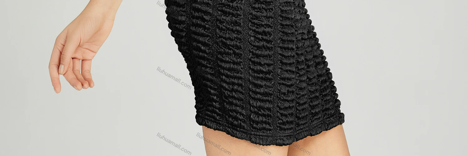 Wholesale Women's Casual Drawstring Side Plain Shirred Striped Tank Dress 107# - Liuhuamall