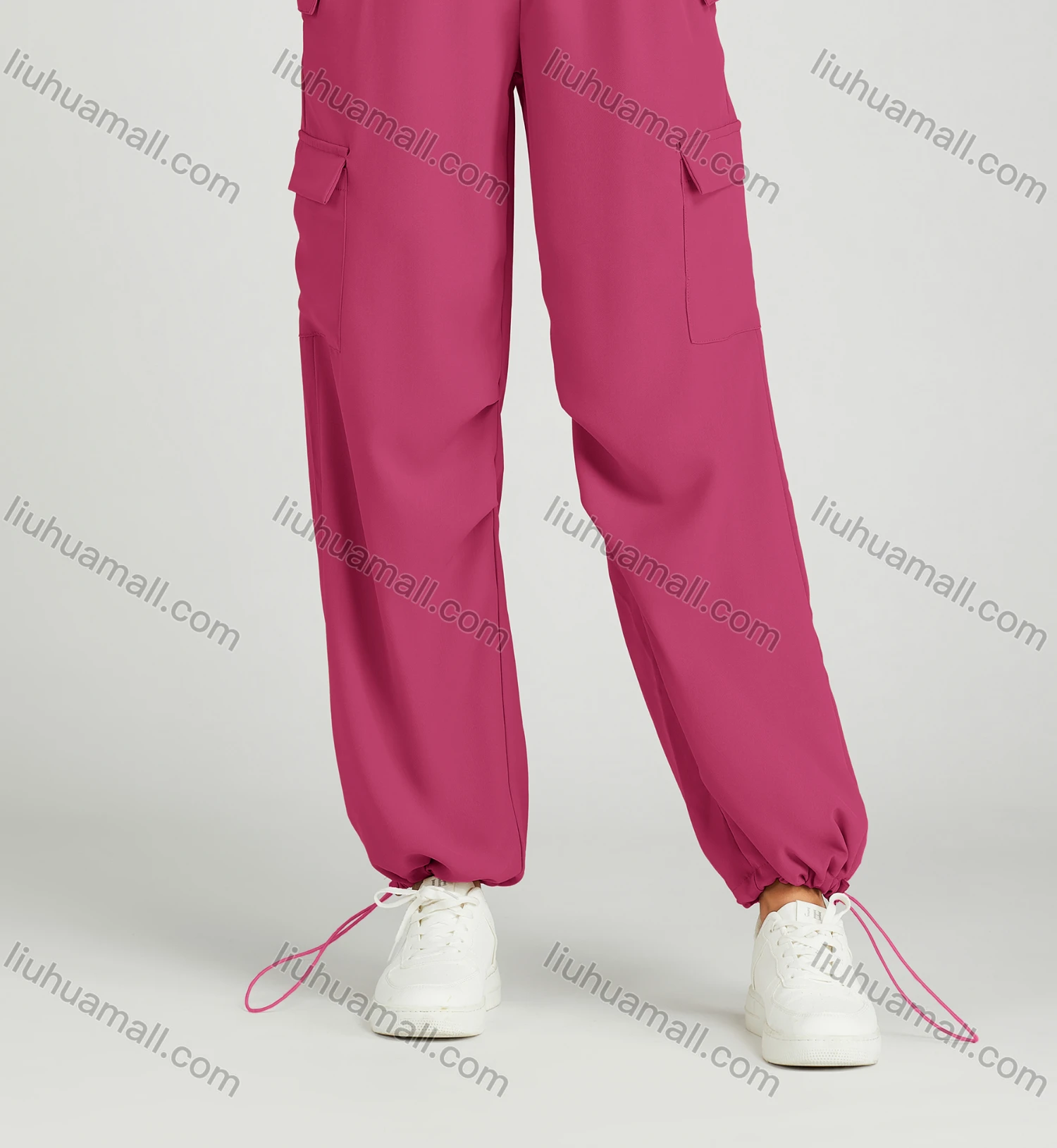 Wholesale Women's Casual Drawstring Multiple Pockets Elastic Waist Sweat Pants MT257# - Liuhuamall
