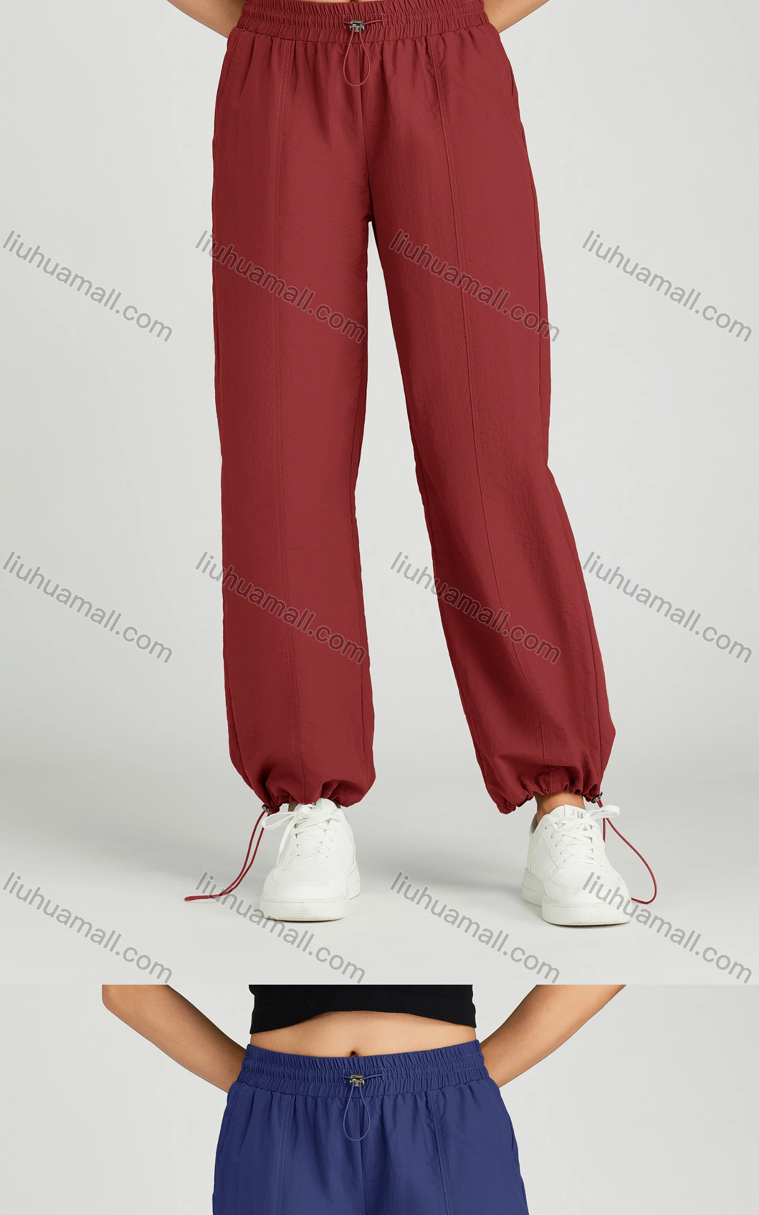 Wholesale Women's Casual Drawstring Elastic Waist Sweat Pants MT301# - Liuhuamall