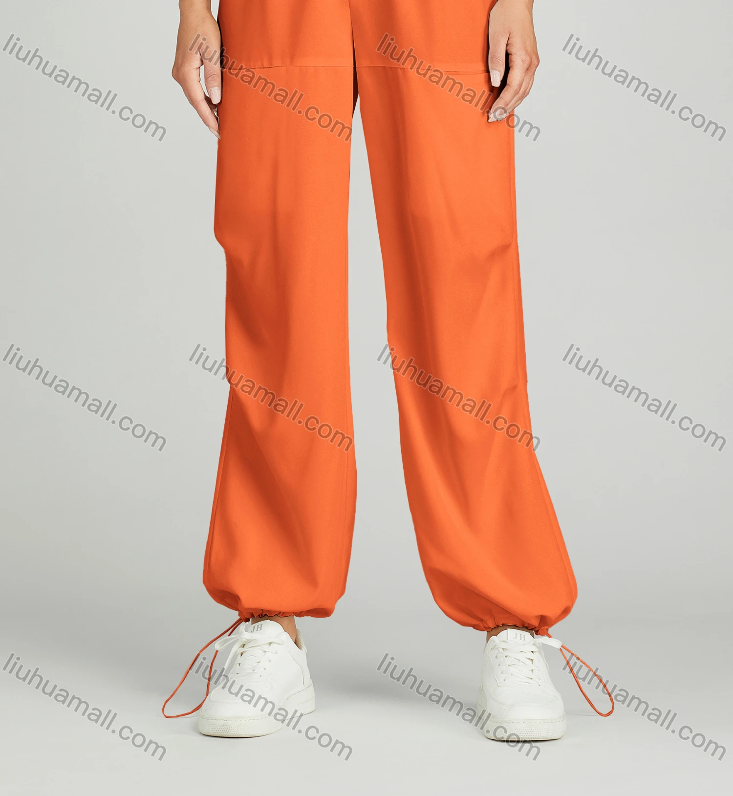 Wholesale Women's Casual Drawstring Elastic Waist Sweat Pants With Patch Pocket MT278# - Liuhuamall