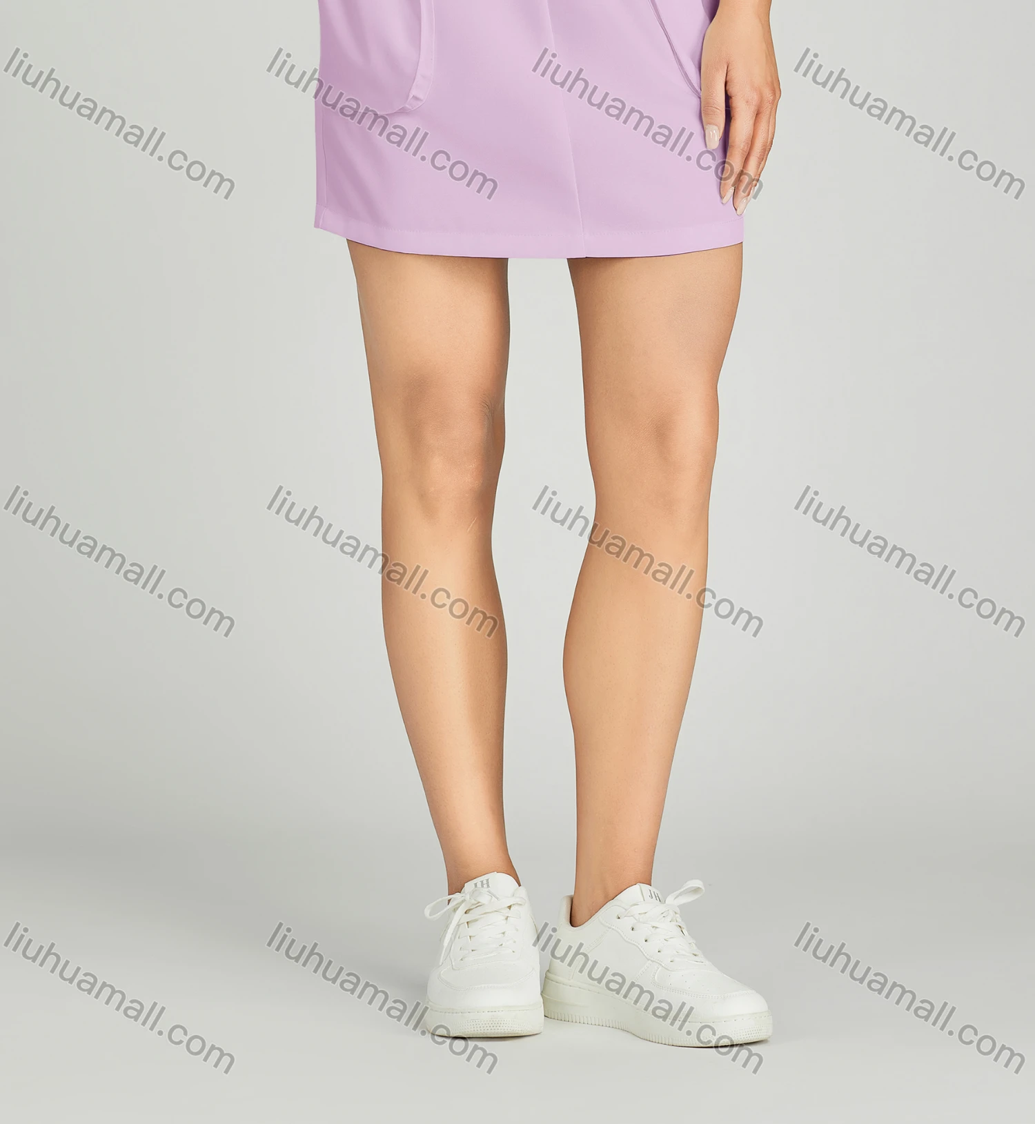 Wholesale Women's Casual Elastic Waist Pocket Drawstring Plain Short Skirt MT267# - Liuhuamall